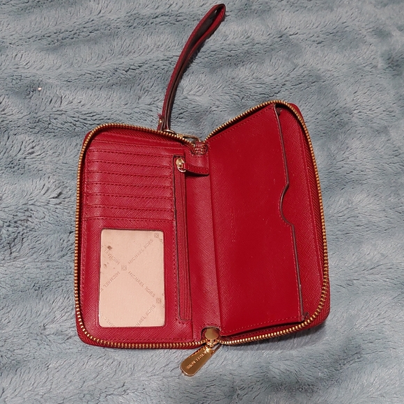 MICHAEL KORS NOUVEAU FLORAL PHONE WALLET MULBERRY - Picture 4 of 6